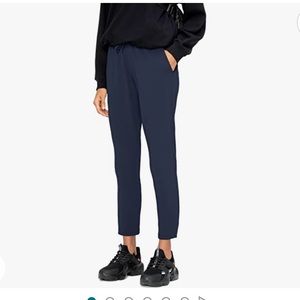 AJISAI Navy joggers - 7/8 length